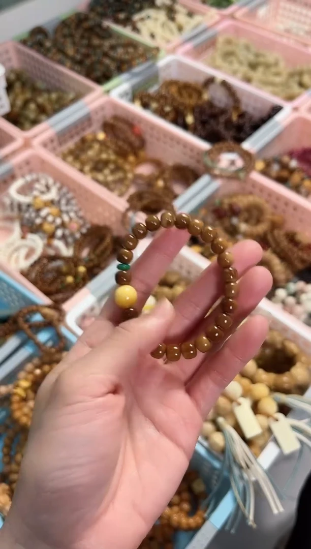 【闪购商品】石英质玉（黄龙玉）手链未镶嵌库克搭配黄龙玉8mm