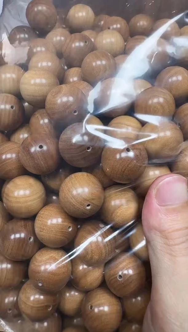 檀香木手串/手链老山檀香老珠胚2.0单圈顺纹一条