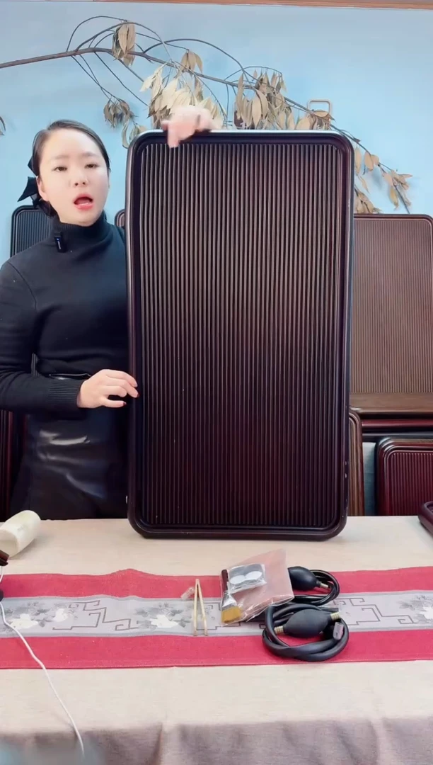 秋**暖千川黑胡桃色款式茶盘90*50*5