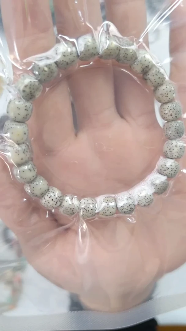 手串星月菩提灰透料正月侧留白同枝9*8mm