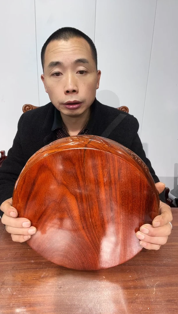 木交****友瑕疵处理老花圆形30*32.5*8招财进宝