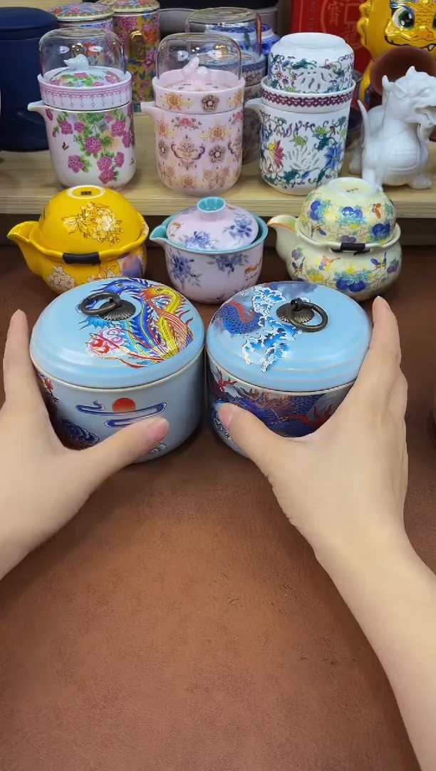 陶瓷茶具摆件旅行套组