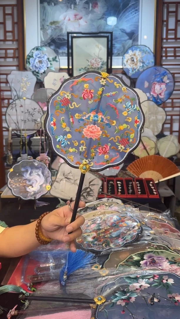 扇子纯手工苏绣团扇