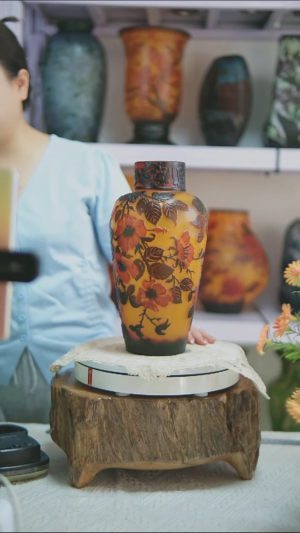 手工艺品琉璃【8】格雷花瓶