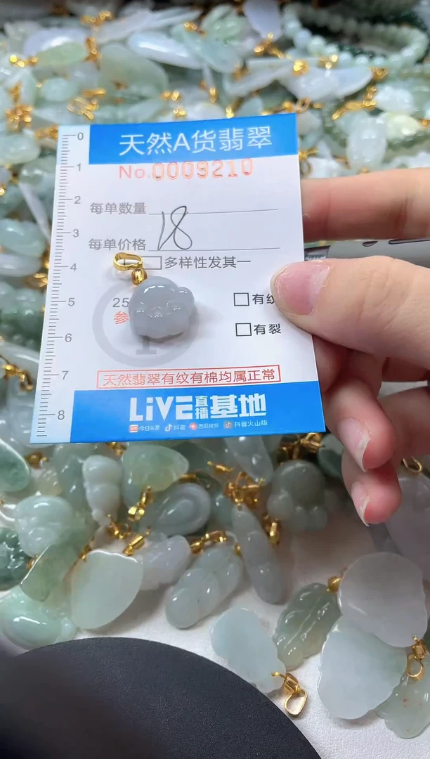 颈饰未镶嵌翡翠净货挂件-9210