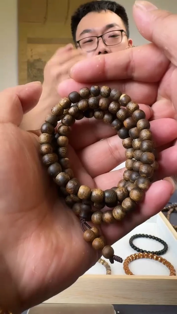 沉香手串沉香留疤108x7.5mm手串