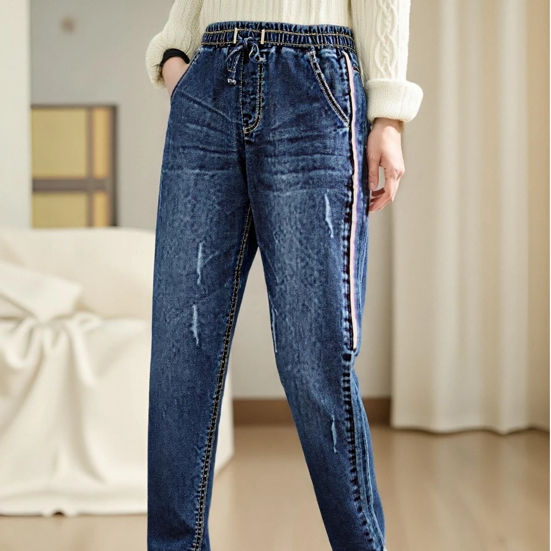 唐狮简约通勤牛仔裤时尚百搭123225083502