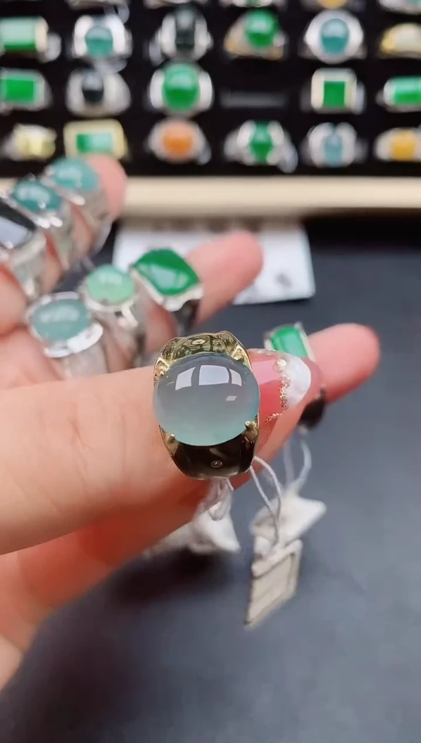 【闪购商品】翡翠戒指银S925镶嵌12121