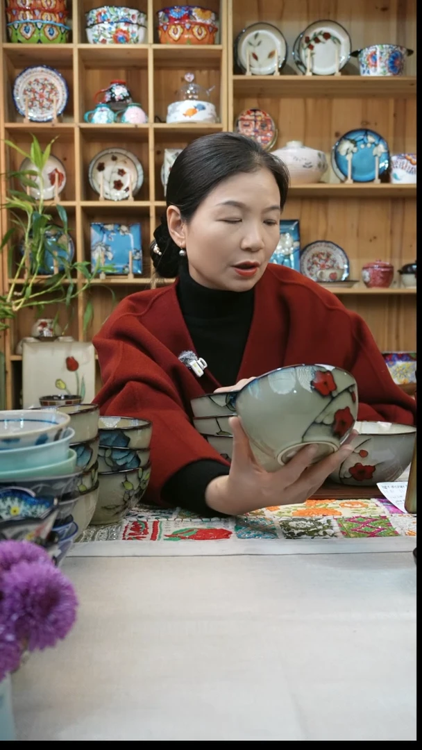 瓷片小可陶瓷一组2米饭碗