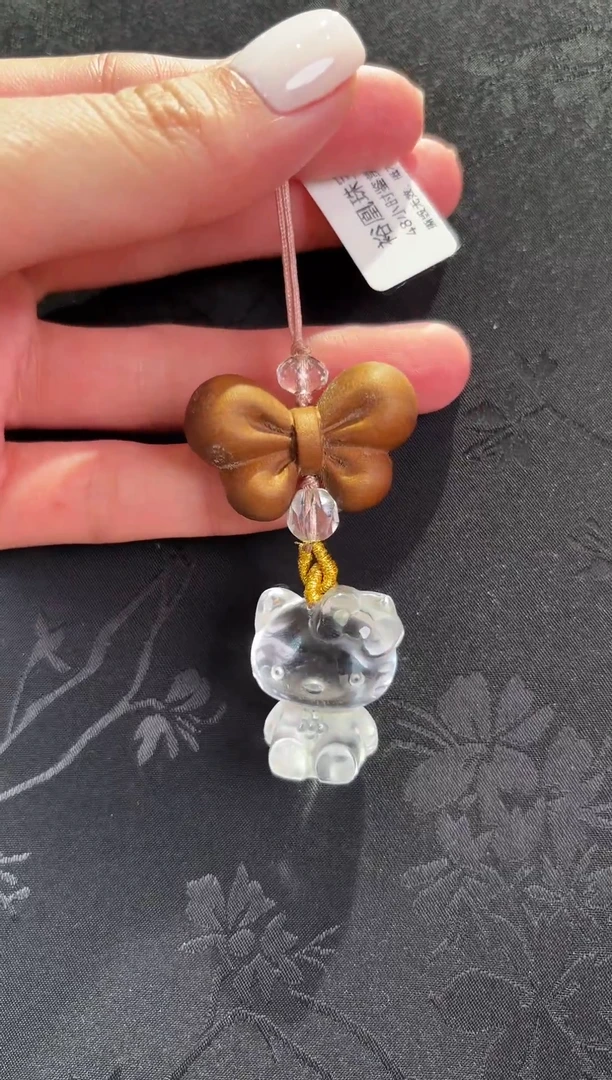把件檀香木未镶嵌檀木水晶挂件