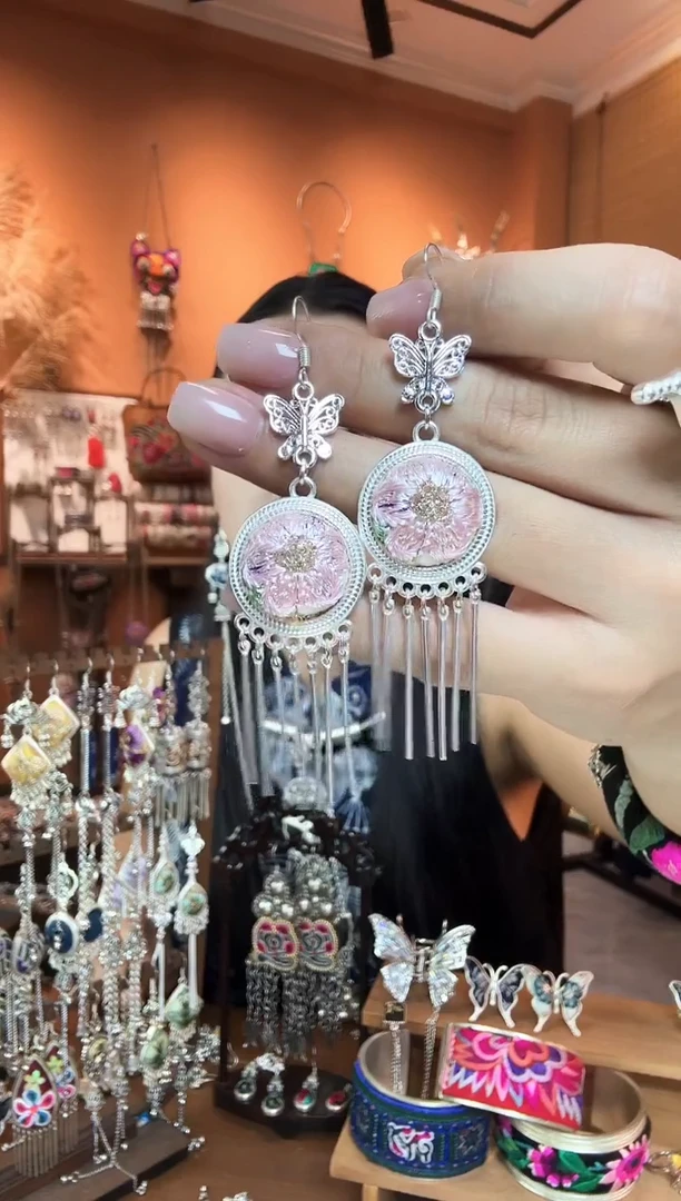 刺绣纯手工民族风耳环