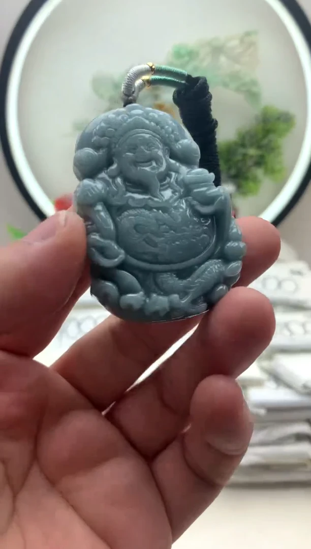 颈饰未镶嵌翡翠财神1