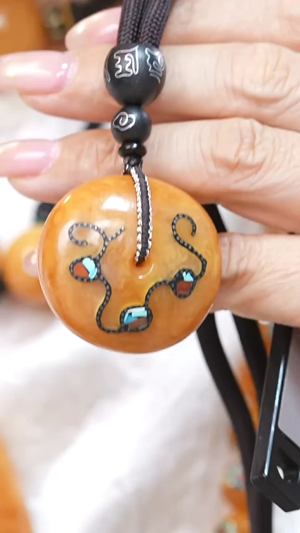 蜜蜡颈饰未镶嵌6403天然蜜蜡珠宝奇石云端妖孽全部保真