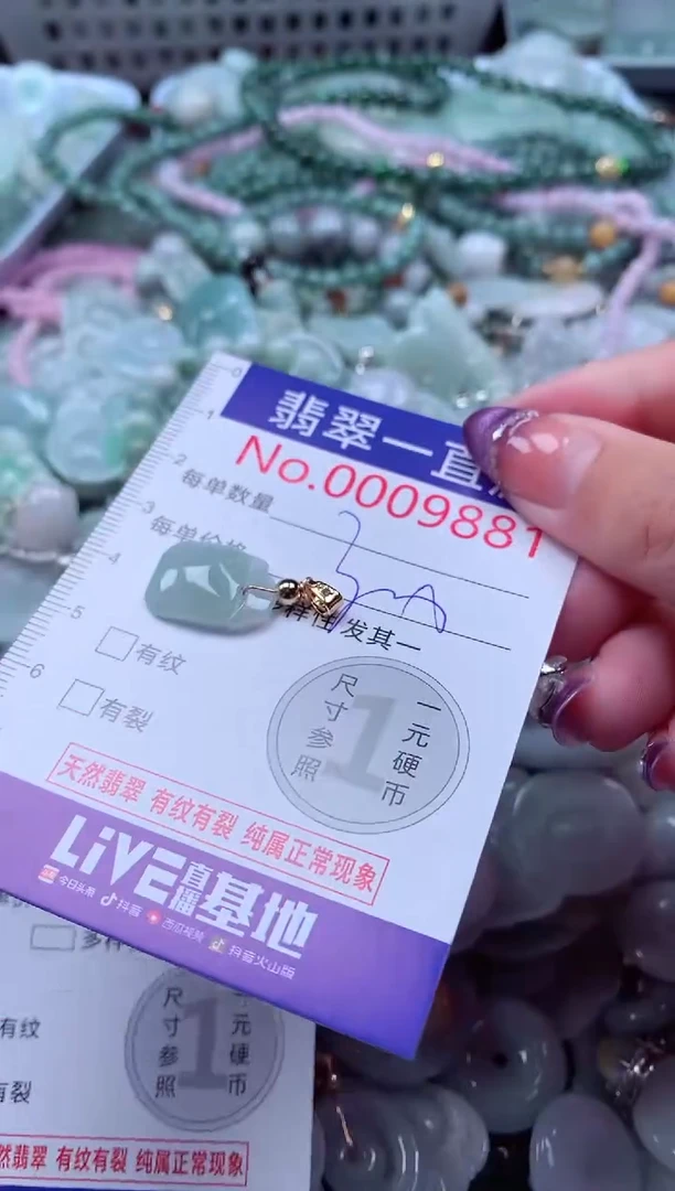 翡翠未镶嵌吊坠(不含链)9881