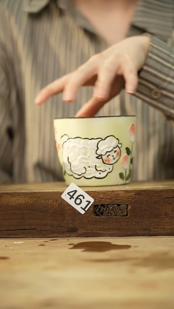 瓷片新品 设计师手作款 手绘手握杯