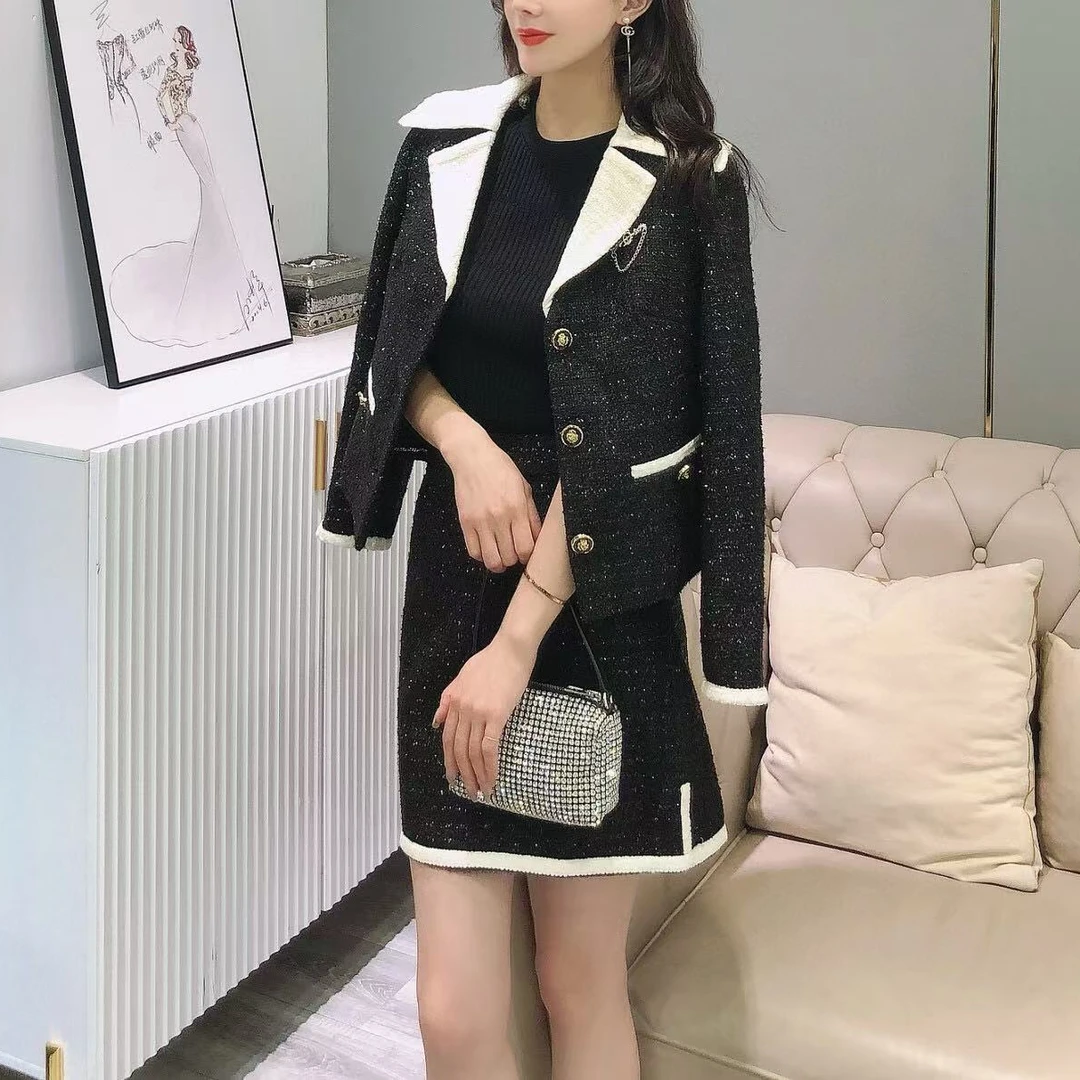 小众设计师款小香名媛风女士外套8016