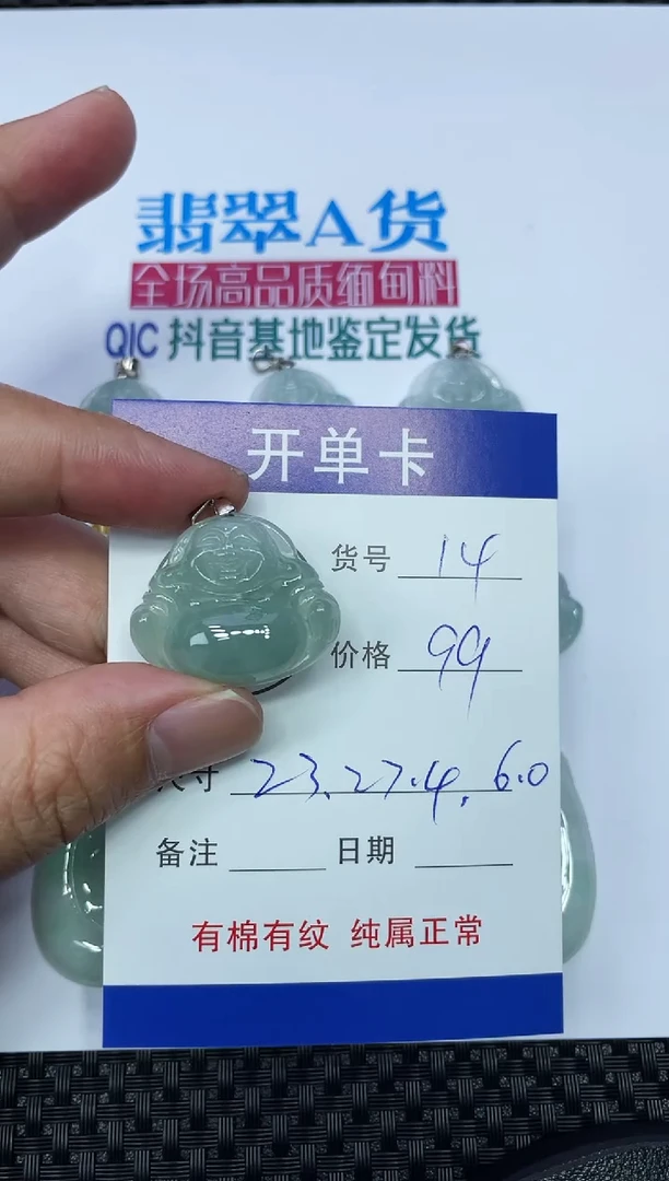 吊坠(赠链)银S925镶嵌翡翠14