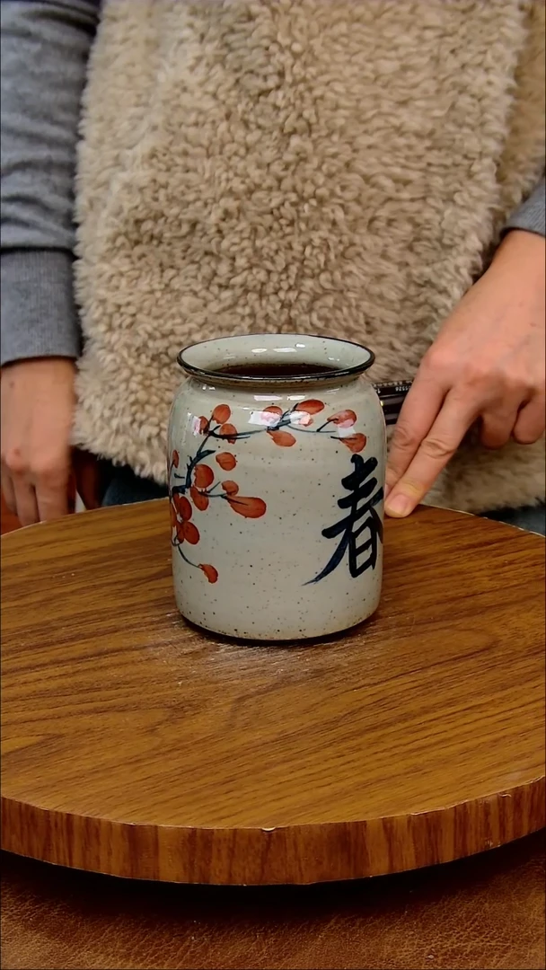 杯子陶景德镇手工手绘釉下彩陶瓷  ，冰裂釉
