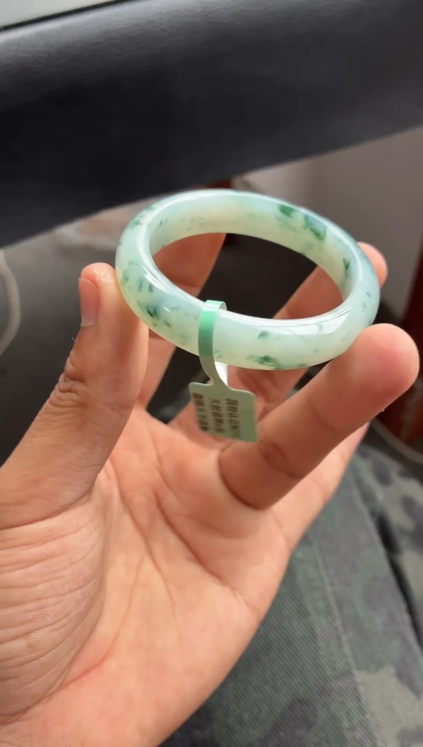 未镶嵌手镯翡翠满圈飘灵动花 28号 贵妃 50-51正圈