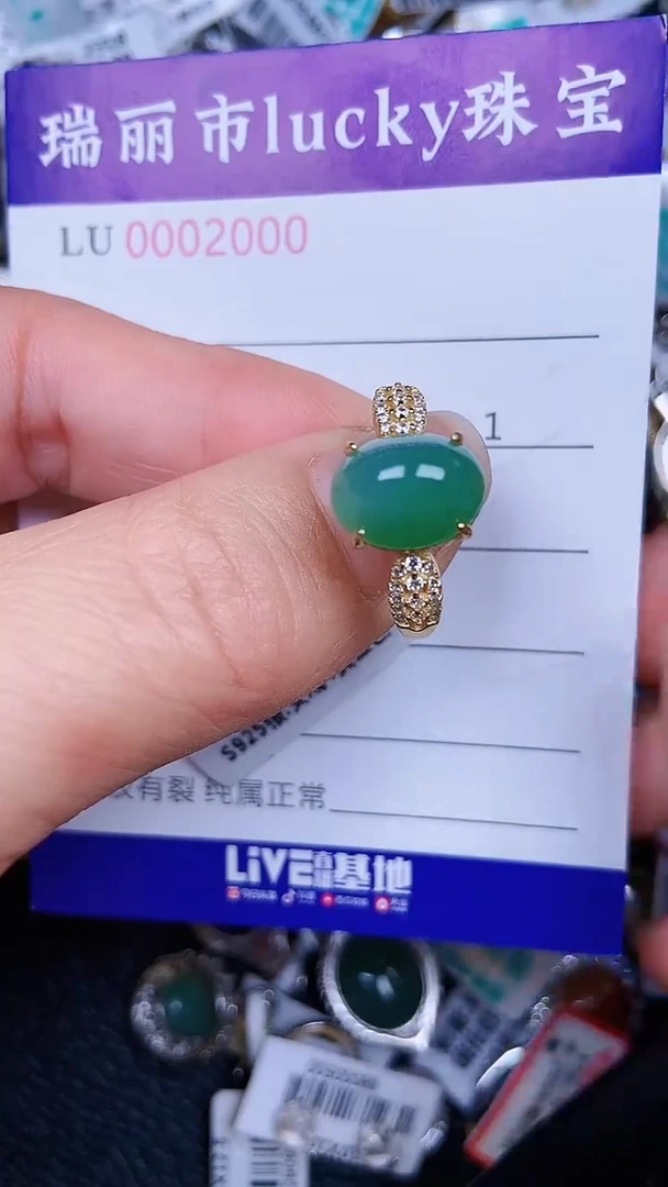 颈饰银S925镶嵌翡翠2000