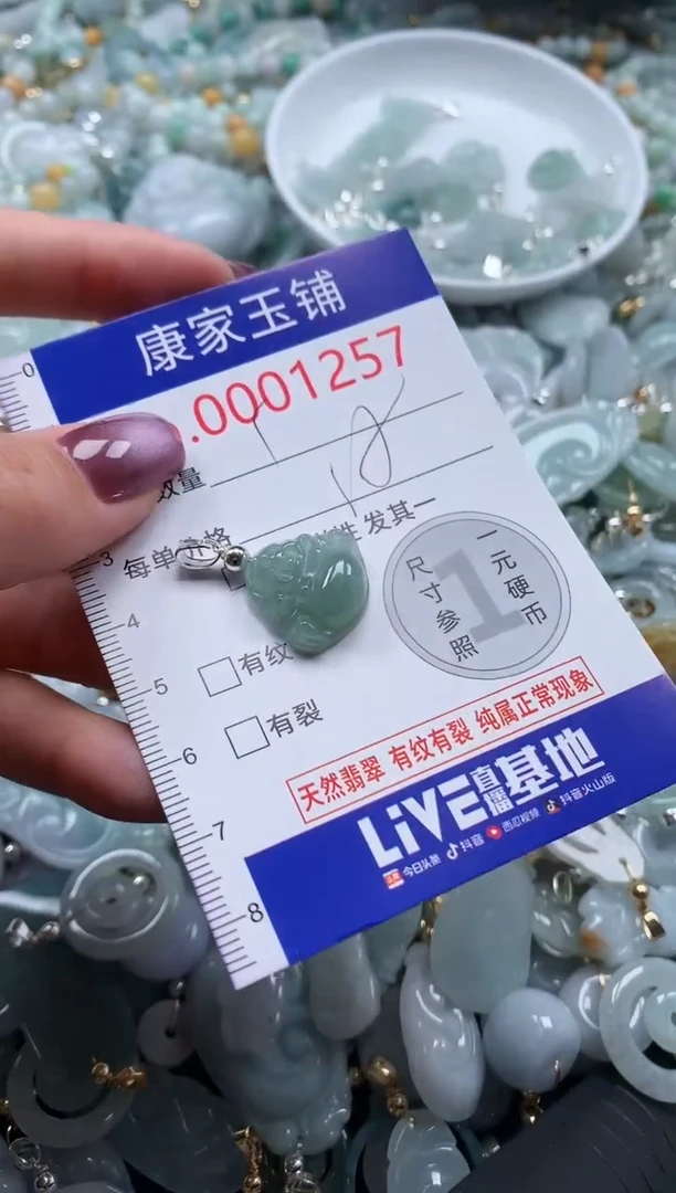 翡翠未镶嵌吊坠(不含链)1257