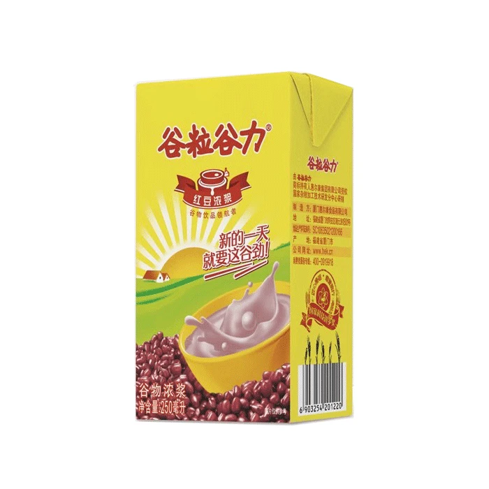 谷粒谷力 红豆浓浆谷物浓浆饮料 250ml/盒