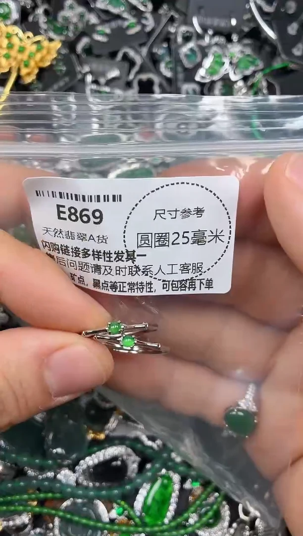 颈饰未镶嵌翡翠E869戒指