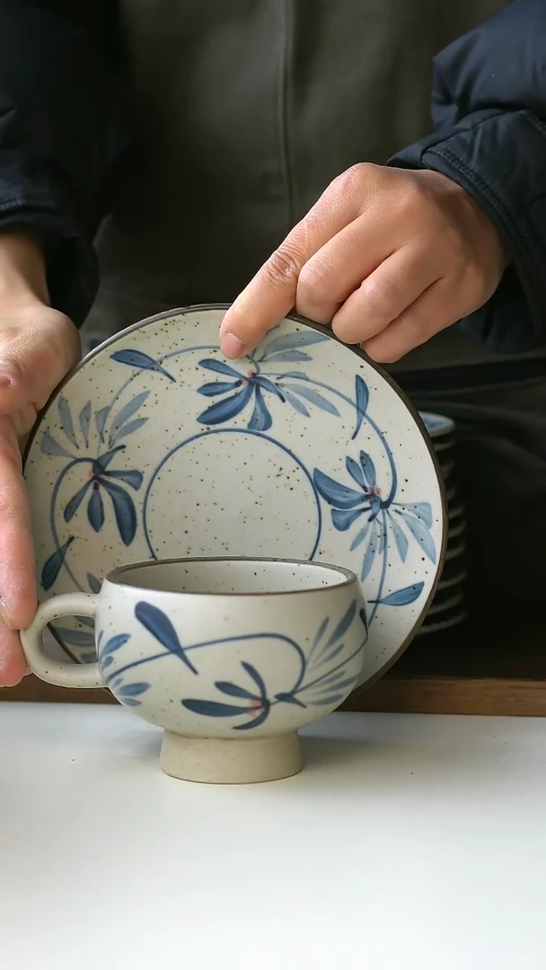 【闪购商品】陶瓷常春藤蛋杯+甜品盘@4-2@