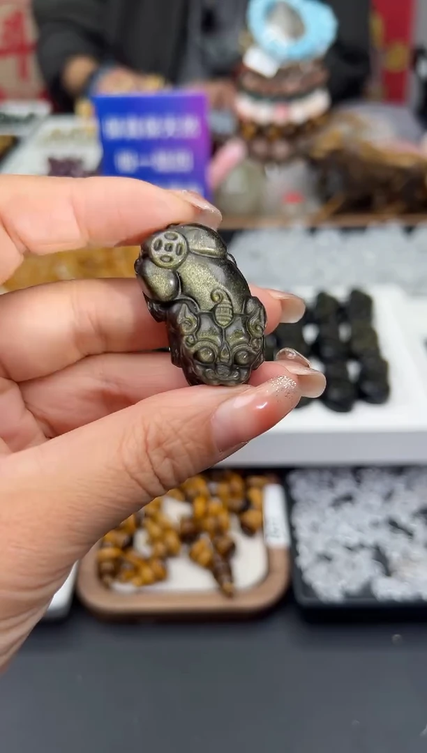 【闪购商品】黑曜岩颈饰未镶嵌1a多样性发其一/1.24/1个