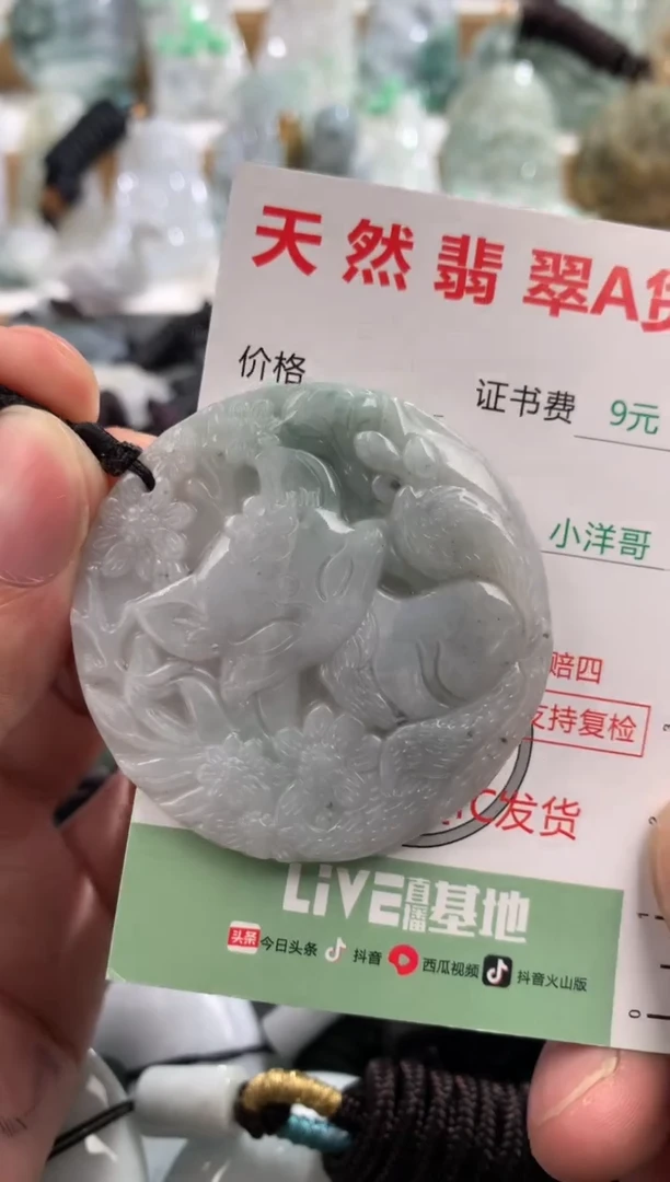 翡翠未镶嵌吊坠(不含链)1