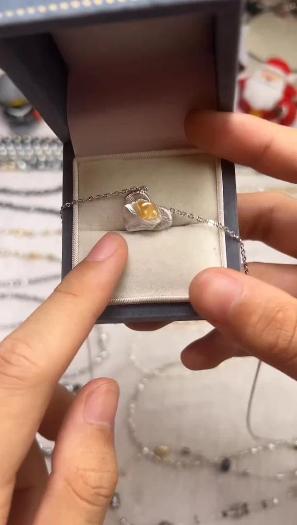 颈饰银S925镶嵌海水珍珠珍珠