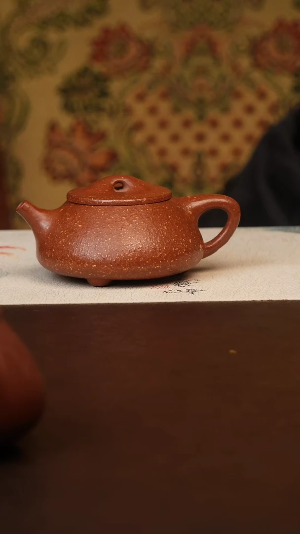 茶壶紫砂原矿紫砂8目全手石瓢