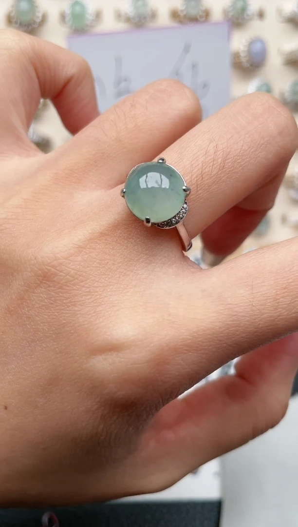 【闪购商品】翡翠戒指银S925镶嵌1111