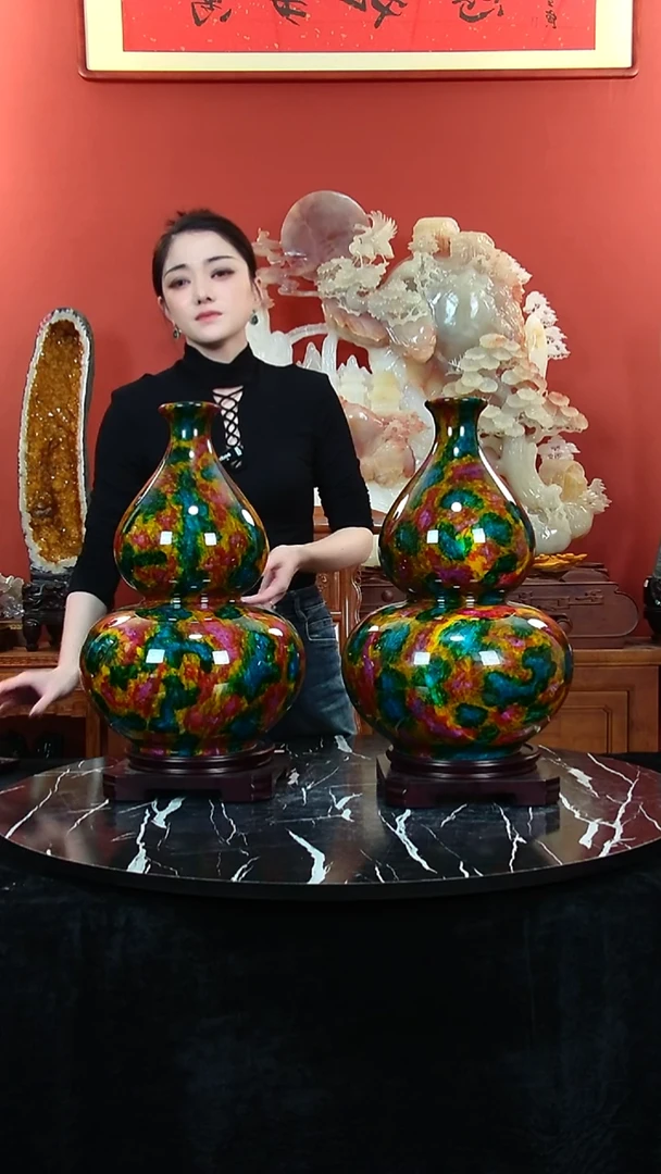 石材你****玩家居摆件宝葫芦一对11111