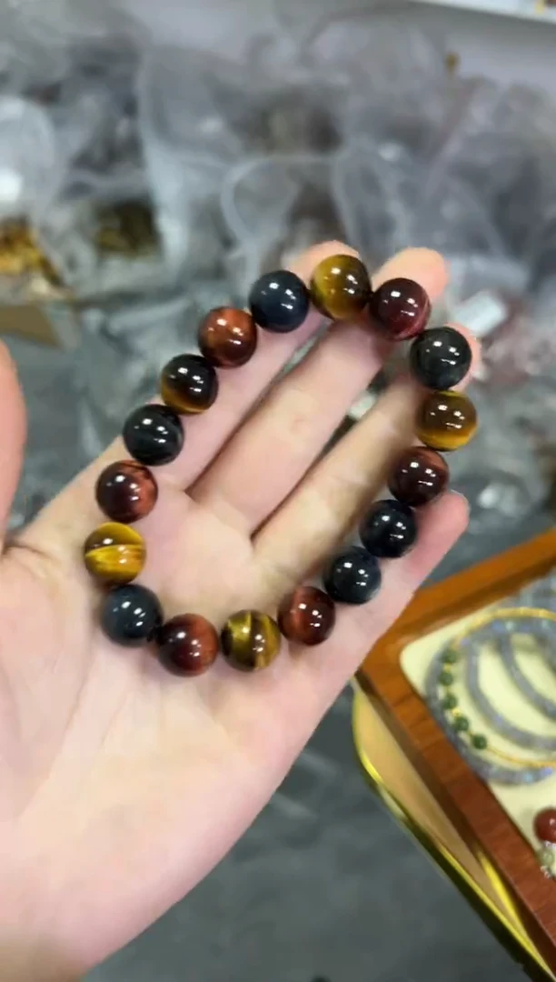 【闪购商品】木变石（虎睛石）手链未镶嵌多宝彩虎眼手串[0091]