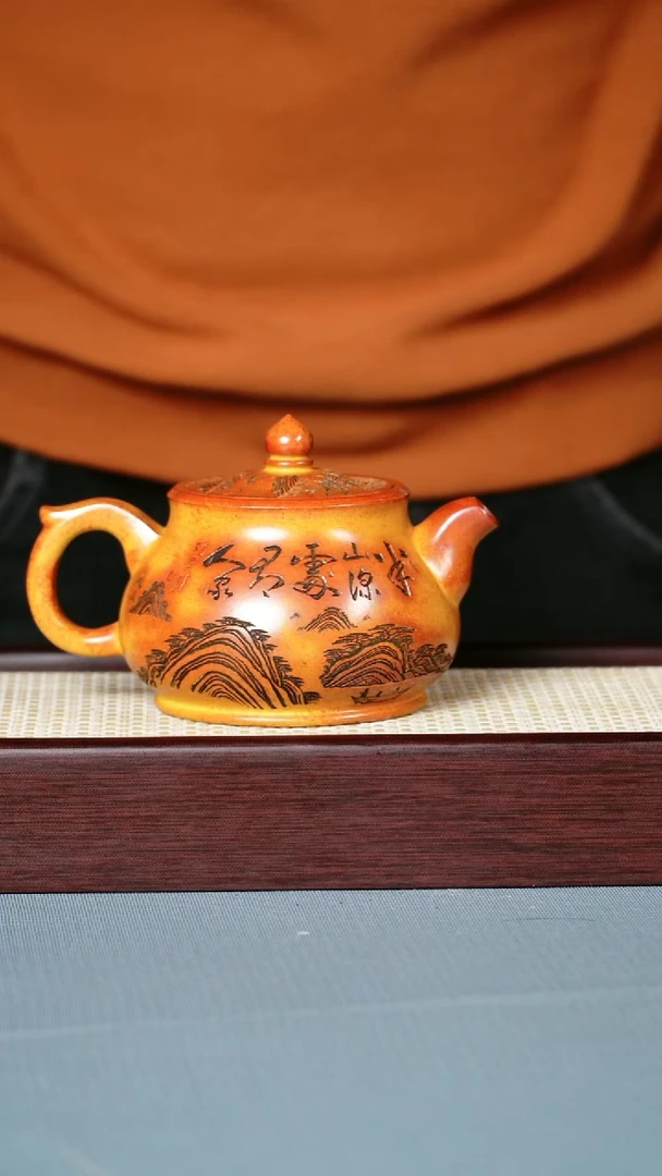 茶壶紫砂 火云烧 潘壶