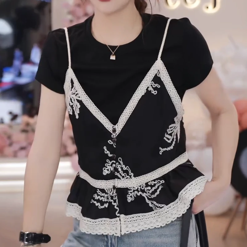 【夏日微醺】夏季韩版度假优雅气质两件套上衣LK2503580