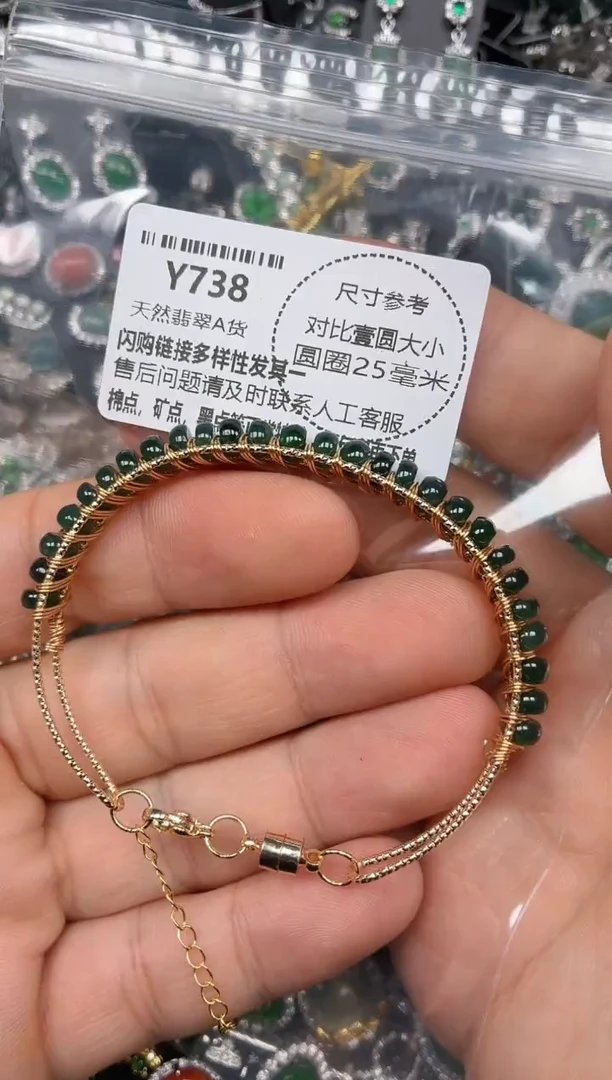 颈饰未镶嵌翡翠Y738半镯