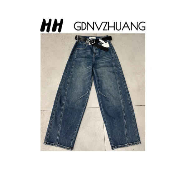 【红红甄选】08-0803原单欧时尚显瘦弯刀牛仔裤