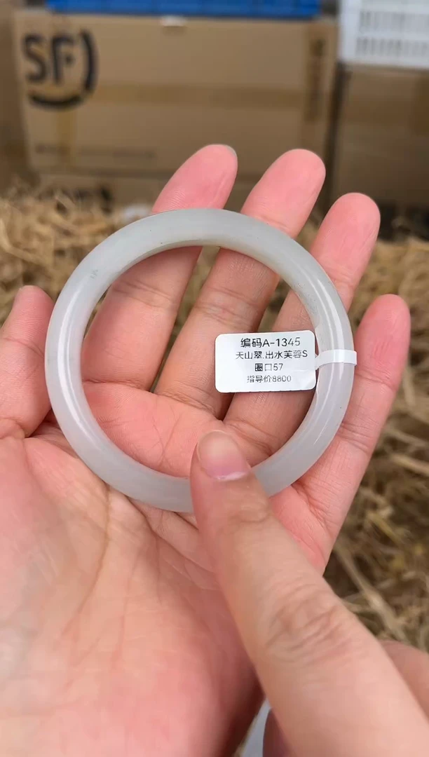 未镶嵌手镯石英质玉编码A1345