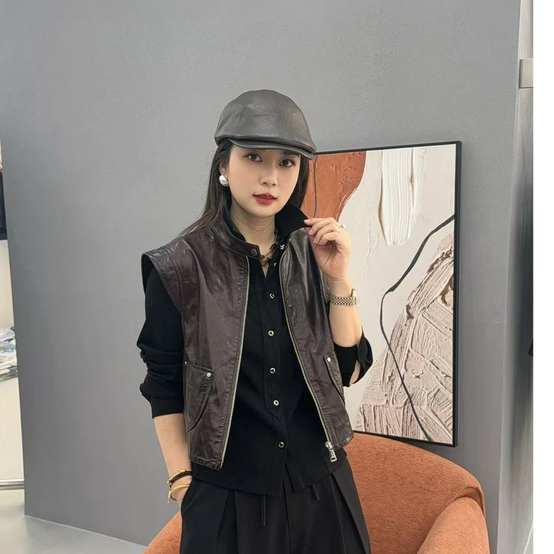 大胡子25年新款拉链立领宽松型马甲工装风设计感马甲66185