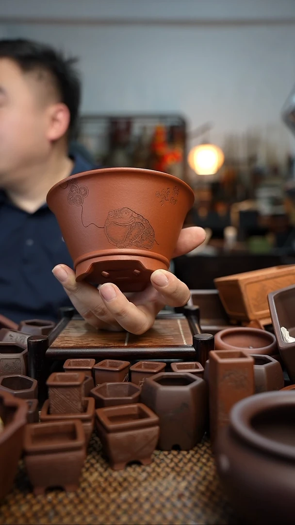 紫砂花盆小****拽長木軒精品紫砂