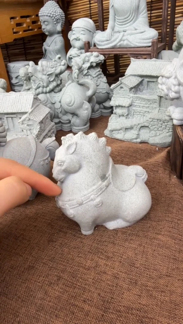 石材青砂石唐马一个