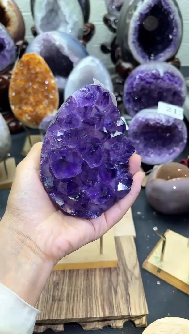 未镶嵌紫晶大型摆件（非配饰）光*227号龙蛋