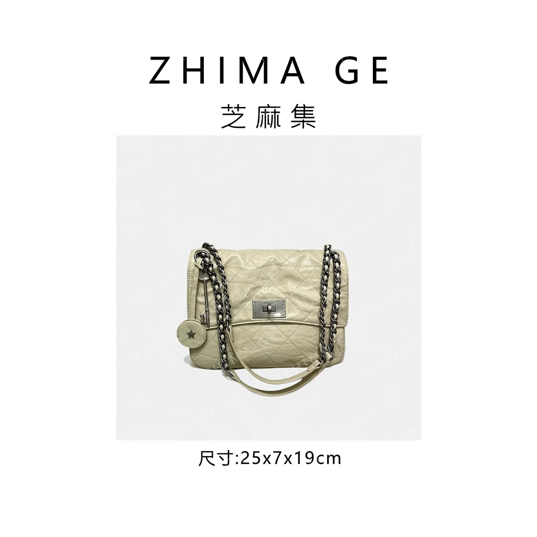 【芝麻集】ZT-D7138-游牧白RAIN.CUN简约休闲百搭腋下斜跨轻奢女包