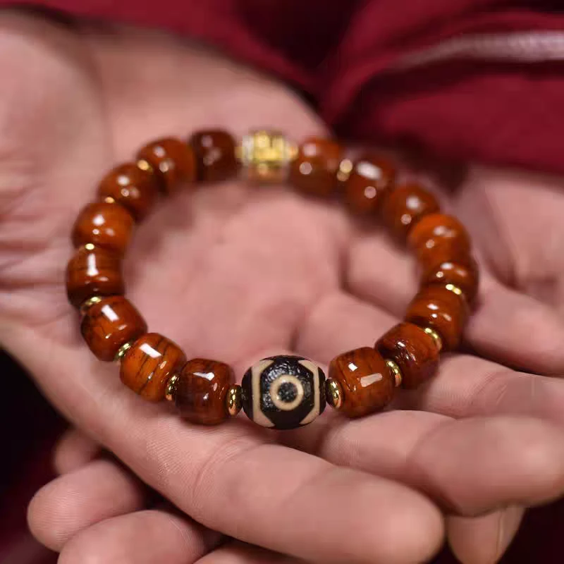 3204精品DIY褐色卡12mm直切手串项圈