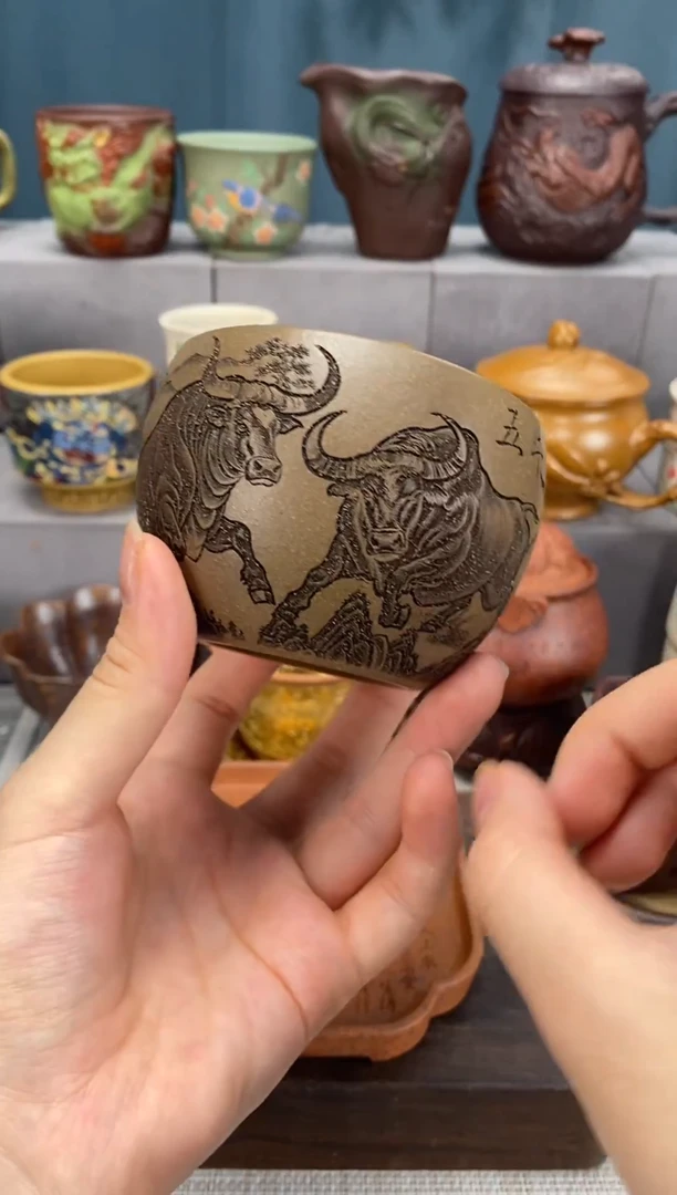 茶杯紫砂宜兴原矿紫砂