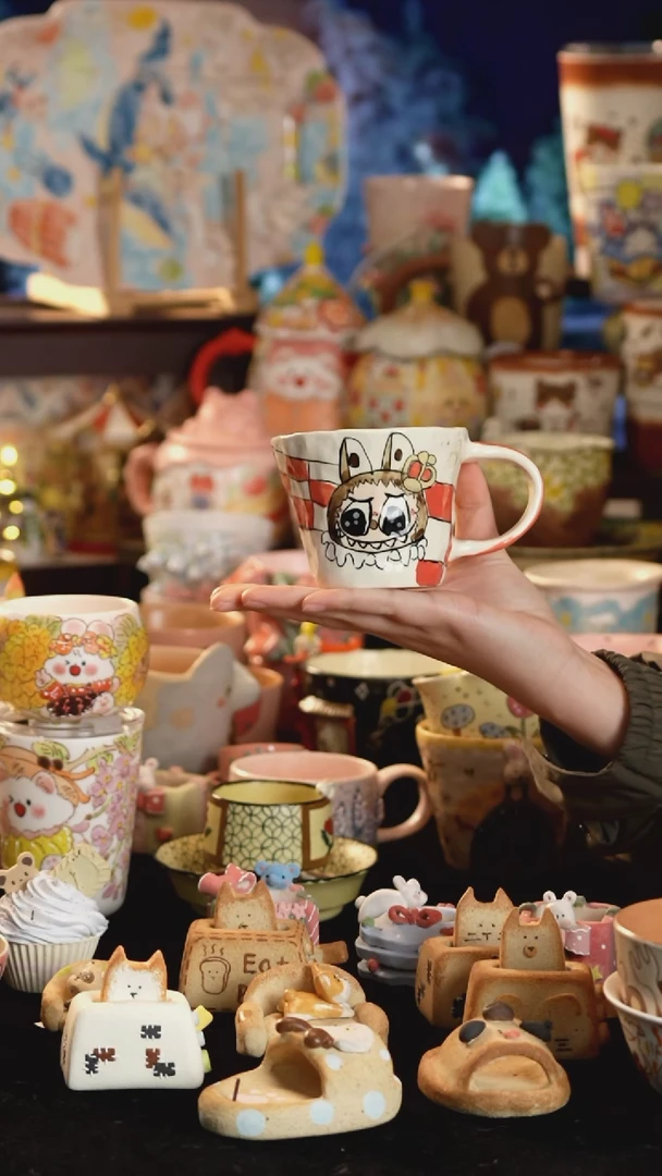 其他陶微瑕no退no换景德镇釉下彩手绘设计师款陶瓷