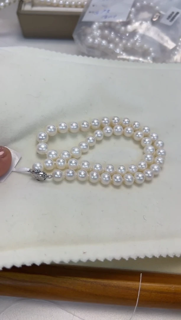 颈饰银S925镶嵌淡水珍珠8.5-9.5,mm无核