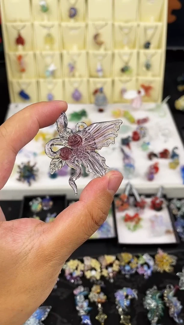 吊坠（不含链）玻璃森****吧蛇花吊坠